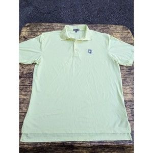 Peter Millar Summer Comfort Kinloch VA Yellow Large Golf Polo Shirt